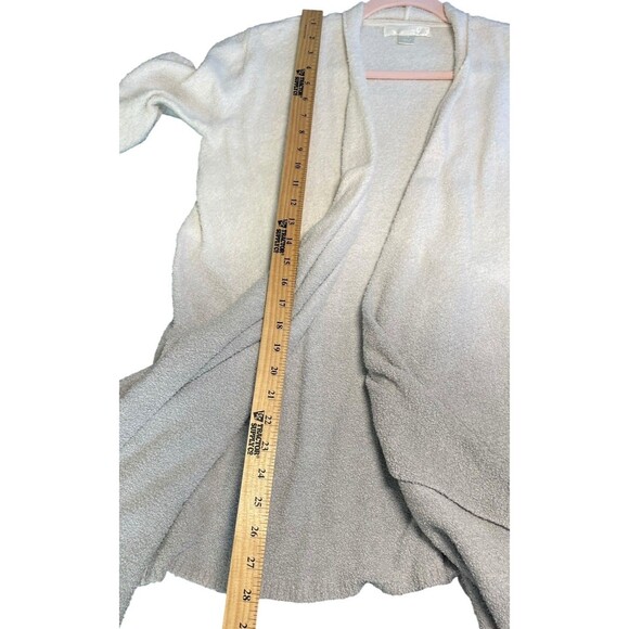 Barefoot Dreams Bamboo Lite Size S Calypso Wrap Cardigan Ombre Cream Gray Draped - Picture 10 of 13
